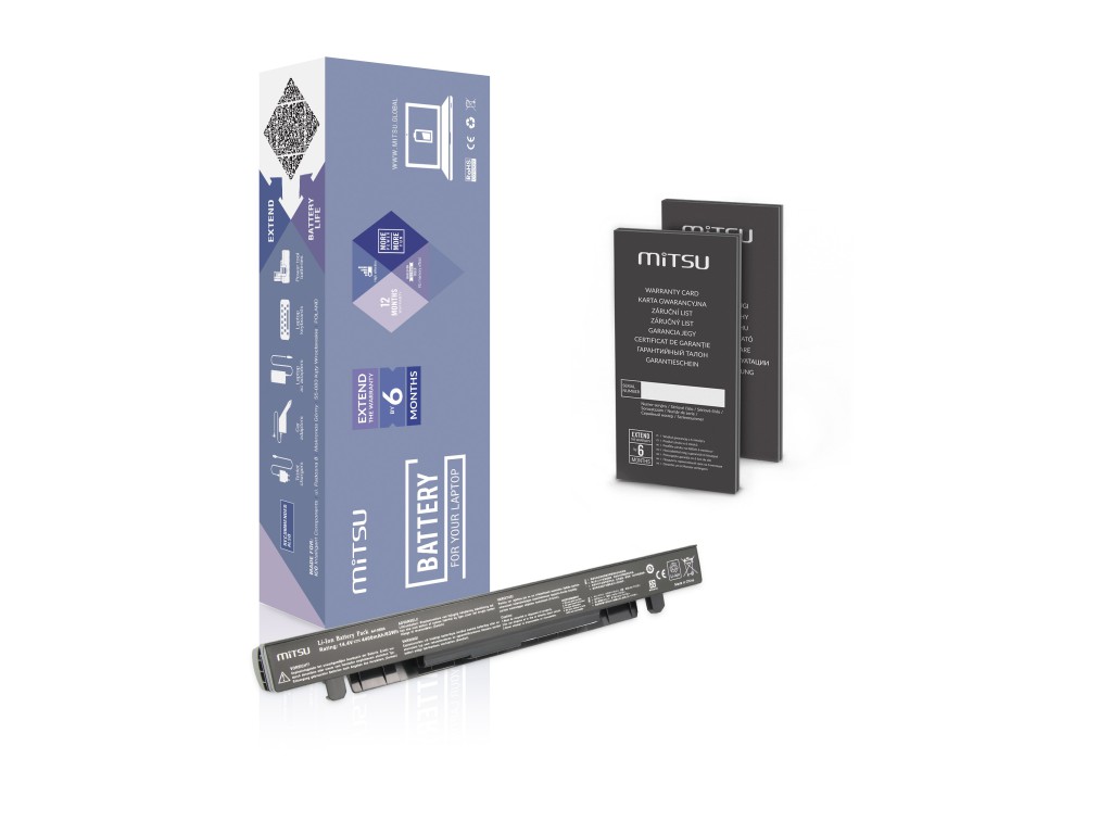 Bateria Mitsu do Asus X550, A450, F450, K550 (4400 mAh)
