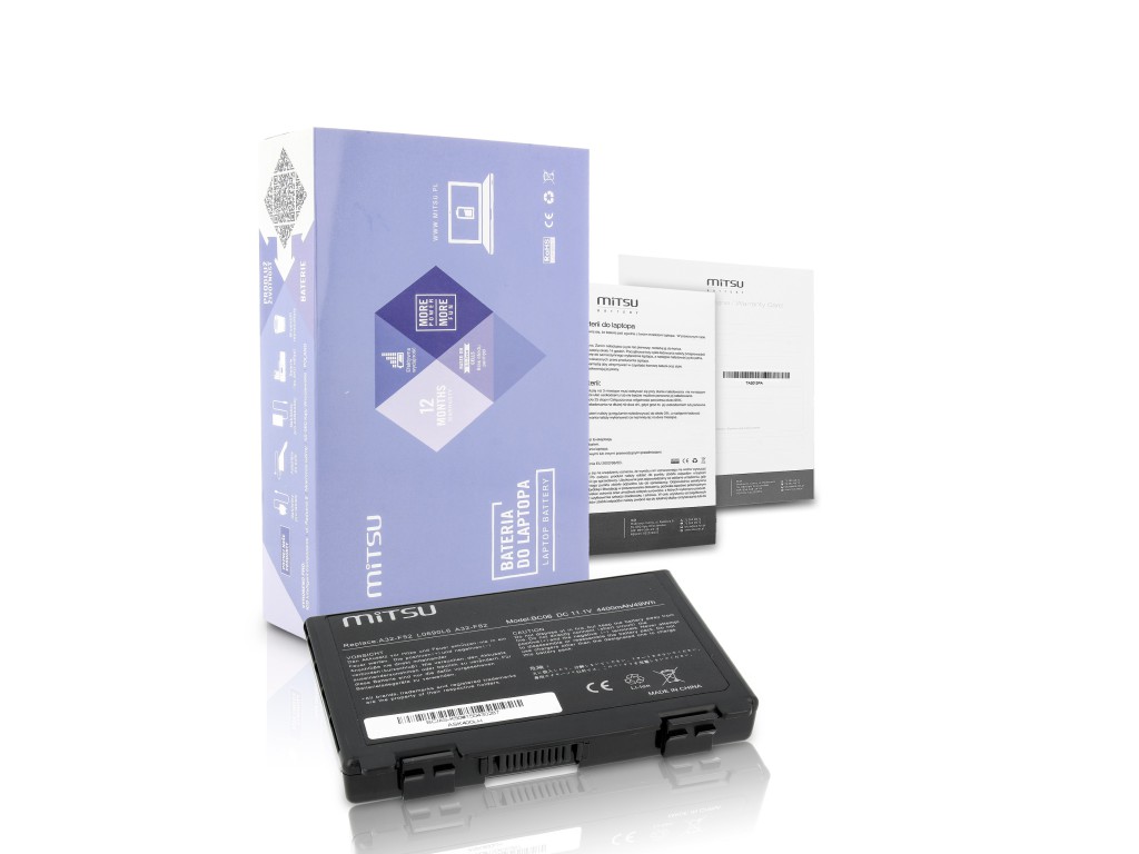 Bateria Mitsu do Asus F82, K40, K50, K60, K70