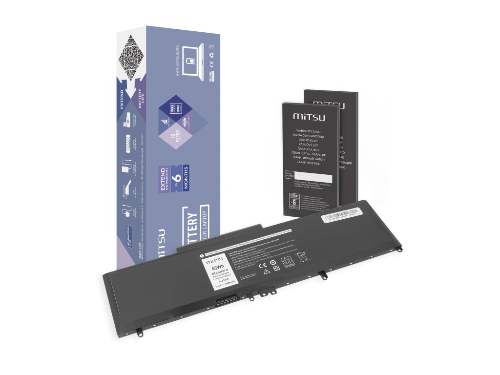 Bateria Mitsu do Dell Latitude E5570 (5500mAh) - 11.4v