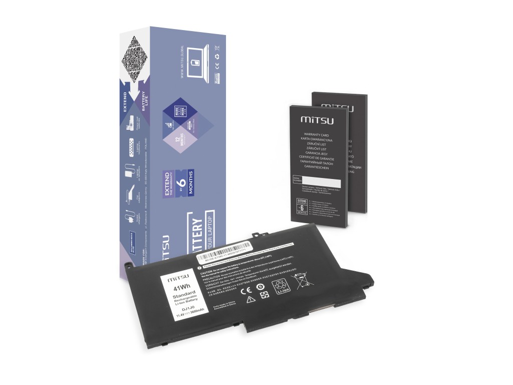 Bateria Mitsu do Dell Latitude E7390, E7490 - 11.4v