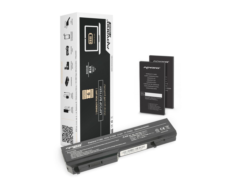 Bateria Movano Premium do Dell Vostro 1310, 1320, 1510 (5200 mAh)
