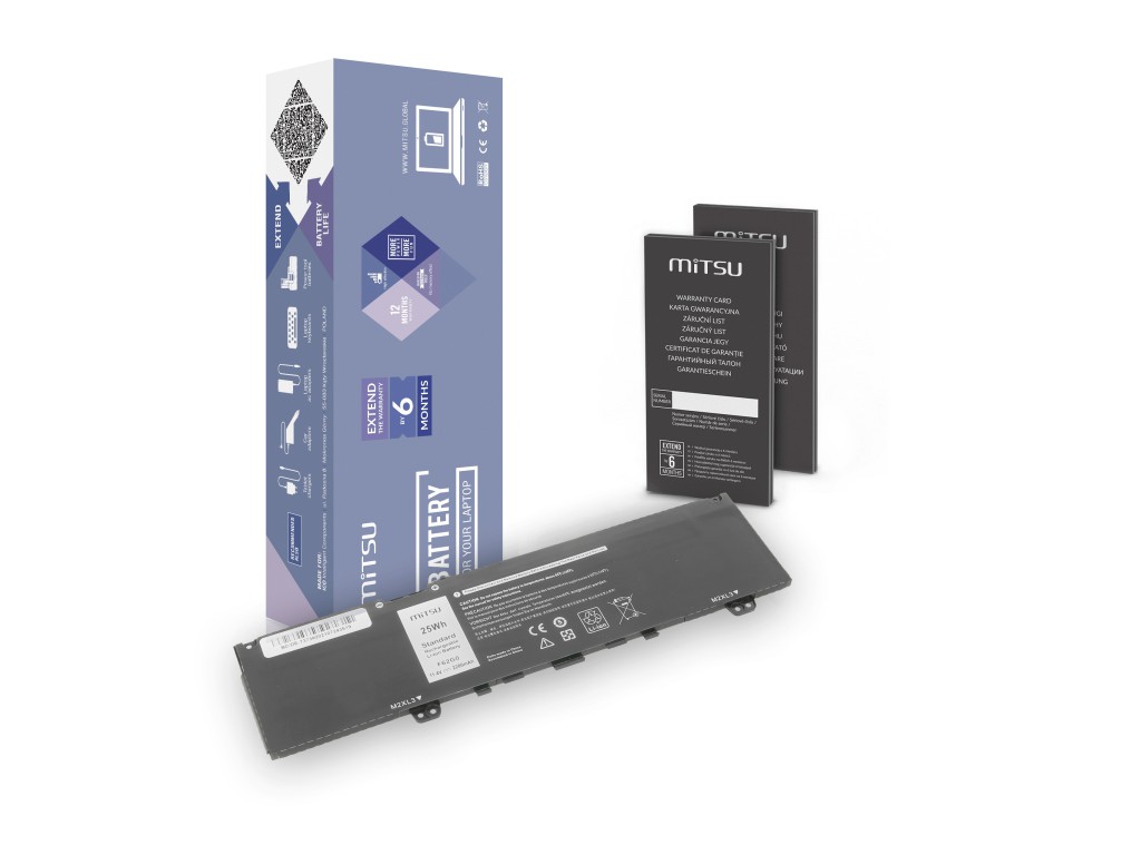 Bateria Mitsu do Dell Inspiron 13 7373, 7386