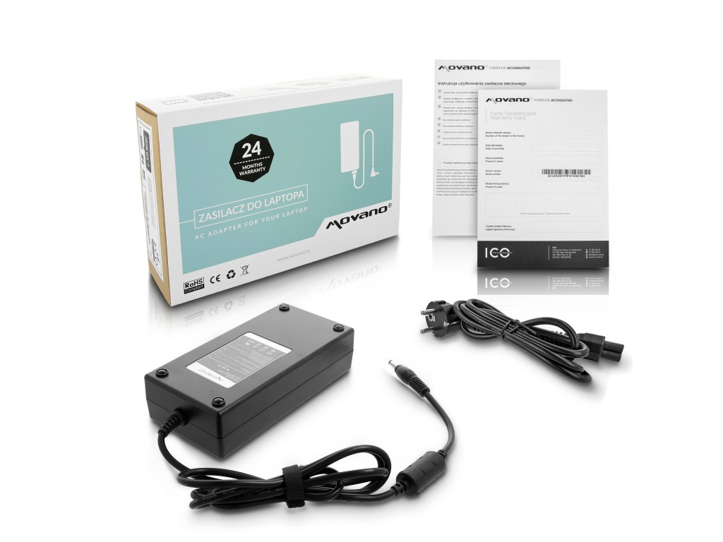 ładowarka / zasilacz  movano 19v 7.9a (5.5x2.5) - asus, msi, acer, itd