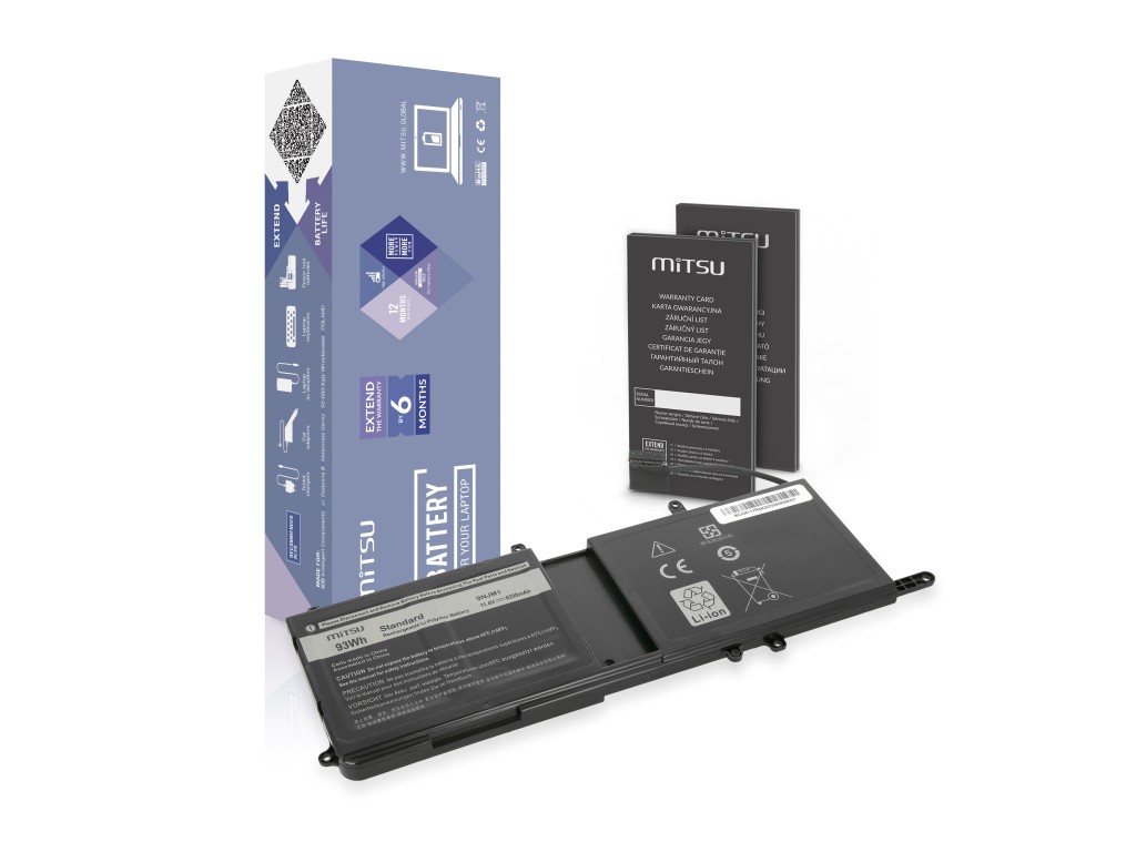 Bateria Mitsu do Dell Alienware 15 R3, 17 R4, 17 R5