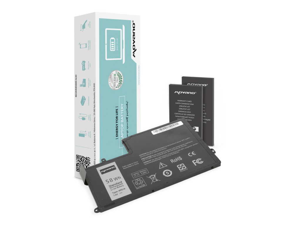 Bateria Movano do Dell Inspiron 15 (5542), 14 (5445) - 7.4V