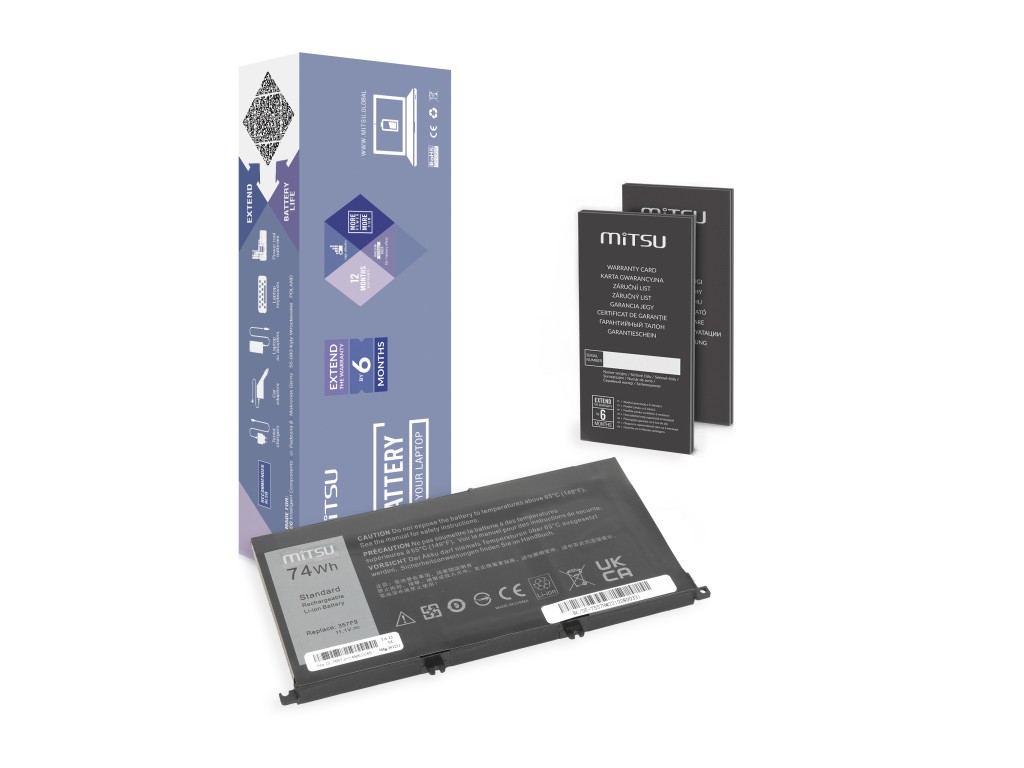 Bateria Mitsu do Dell Inspiron 15 (7557), 15 (7559) - 6600mAh