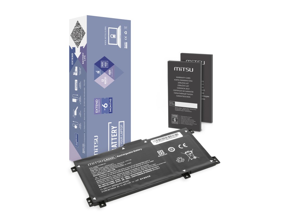 Bateria Mitsu do HP Envy 17, x360 15