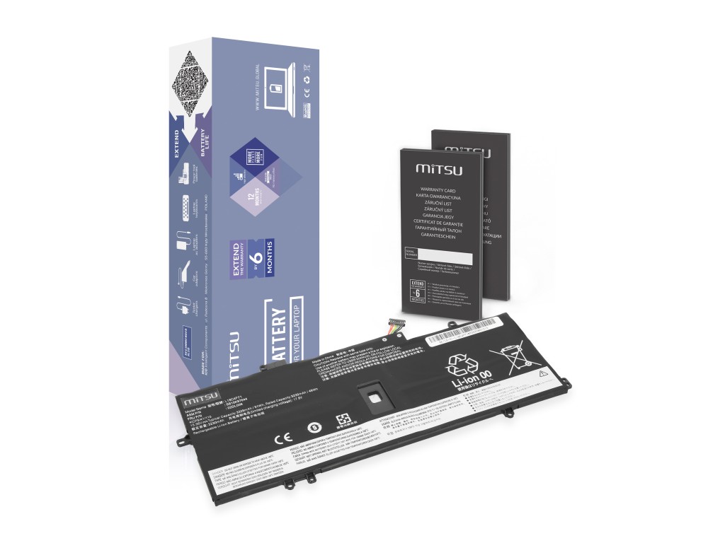 Bateria Mitsu do Lenovo Thinkpad X1 Carbon (gen7, gen8), Yoga (4gen, 5gen)