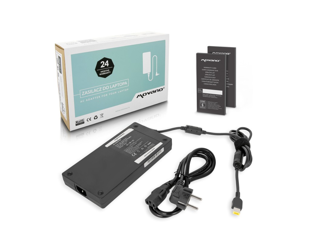 Zasilacz Movano 20v 15a (prostokątny 11.0x4.5 pin - Yoga) 300W do Lenovo