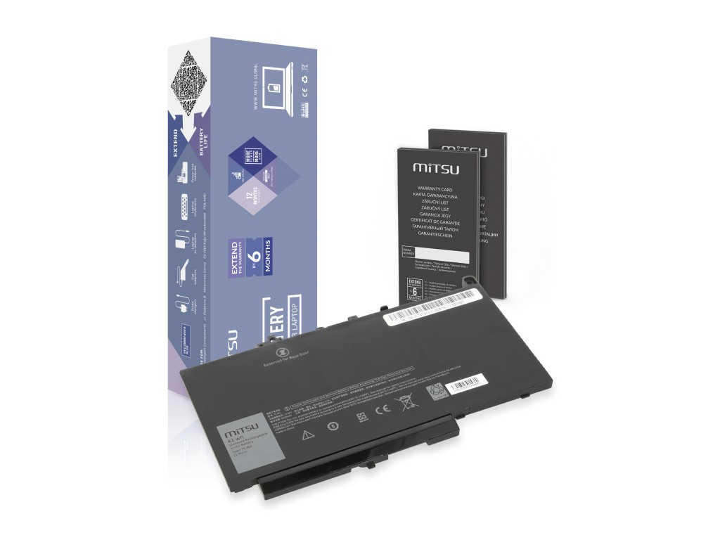 Bateria Mitsu do Dell Latitude E7270, E7470 - 11.4V