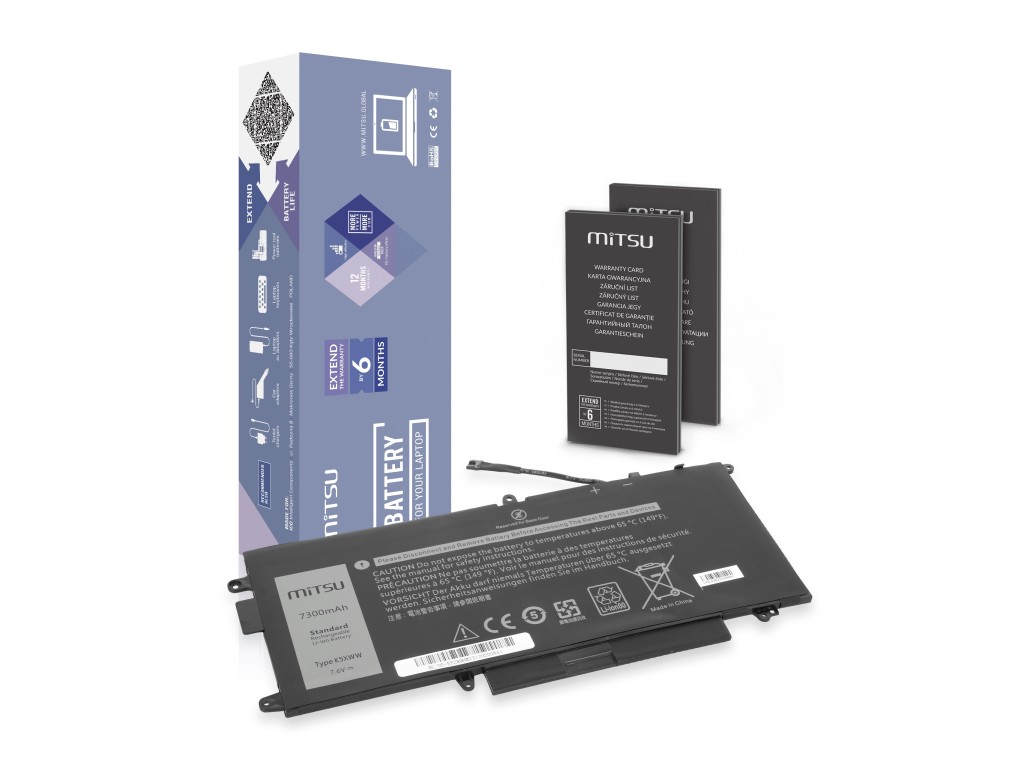 Bateria Mitsu do Dell Latitude E5289 (7300mAh)