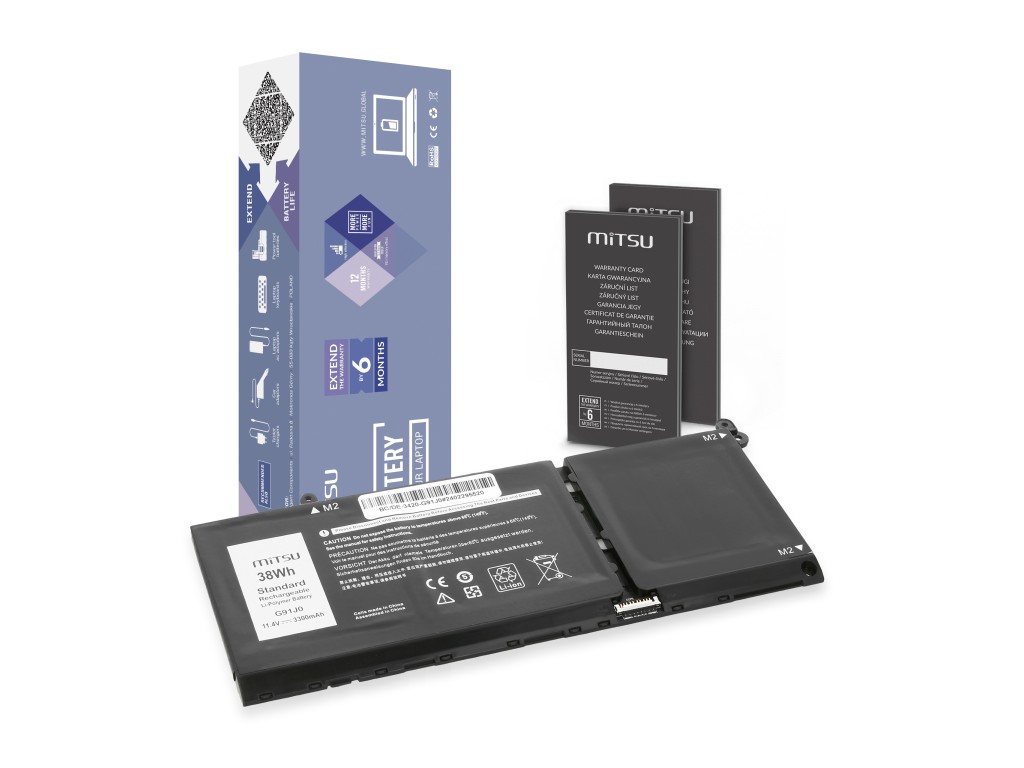 Bateria Mitsu do Dell Latitude 14 (3420), Inspiron 15 (3511) - G91J0