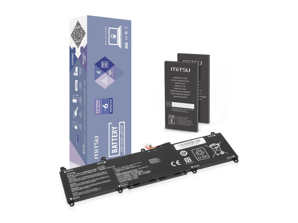 Bateria Mitsu do Asus Vivobook S13 S330U, X330F, X330U