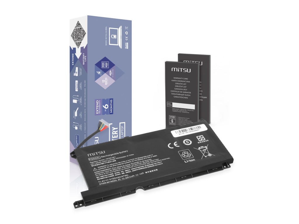 Bateria Mitsu do HP Pavilion Gaming 15-DK, 15-T, 16-A