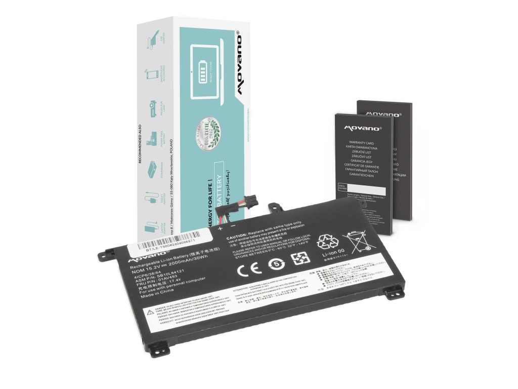 Bateria Movano do Lenovo ThinkPad T570, T580, P51s, P52s  - wewnętrzna