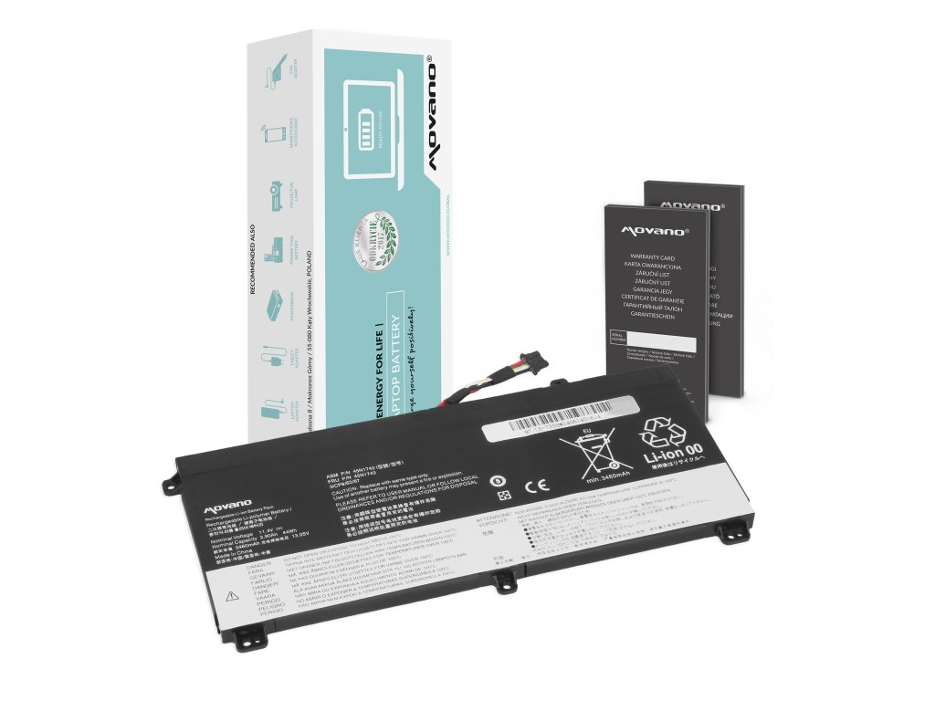 Bateria Movano do Lenovo ThinkPad T550, T560, W550, W550s