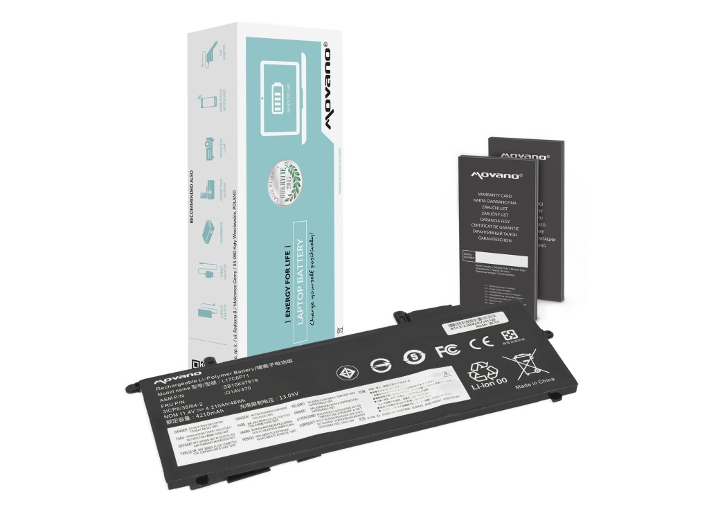 Bateria Movano do Lenovo ThinkPad A285, X280