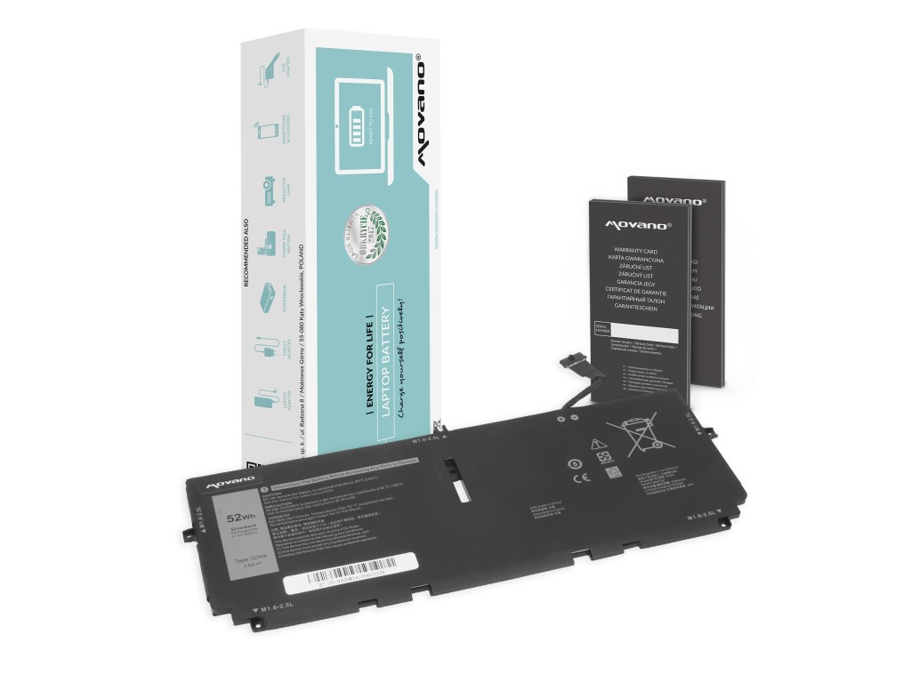 Bateria Movano do Dell XPS 13 9300, 9310, 9380