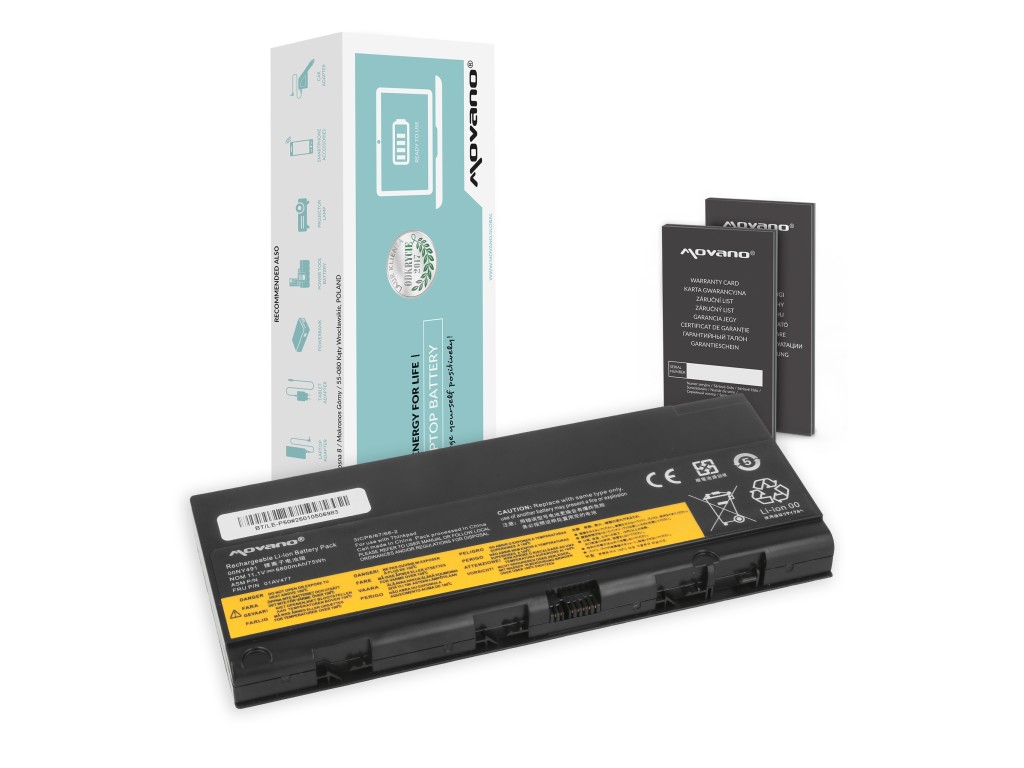 Bateria Movano do Lenovo ThinkPad P50, P51, P52