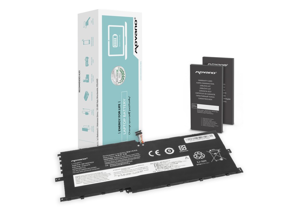 Bateria Movano do Lenovo ThinkPad X1 Yoga Gen 3, Yoga 2018