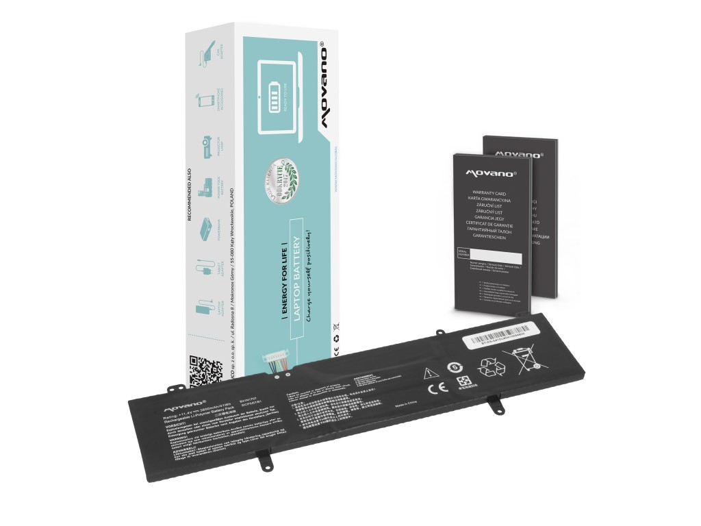 Bateria Movano do Asus VivoBook F411U, S410U, X411U