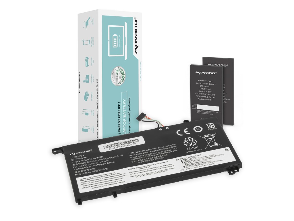 Bateria Movano do Lenovo ThinkBook 14 G2 G3 G4, 15 G2 G3 G4