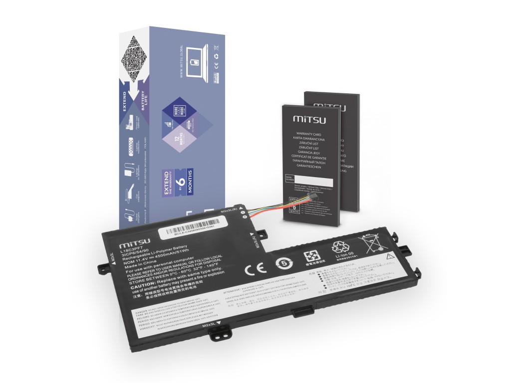 Bateria Mitsu do Lenovo IdeaPad C340-15IIL, S340-15IIL