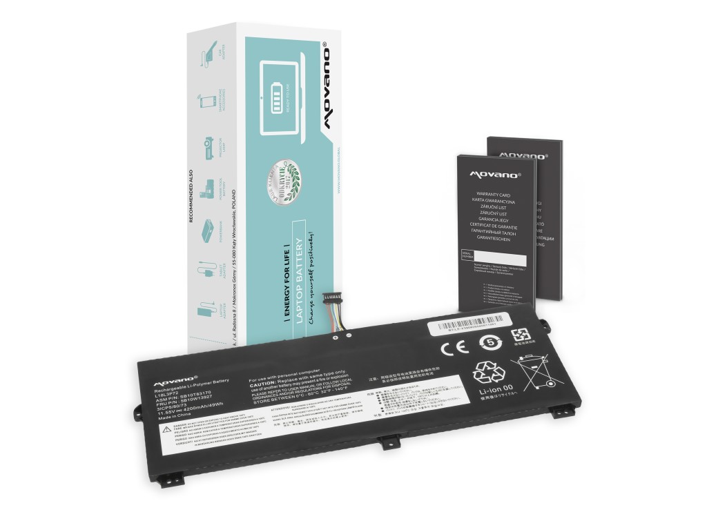 Bateria Movano do Lenovo Thinkpad Yoga X390, X13