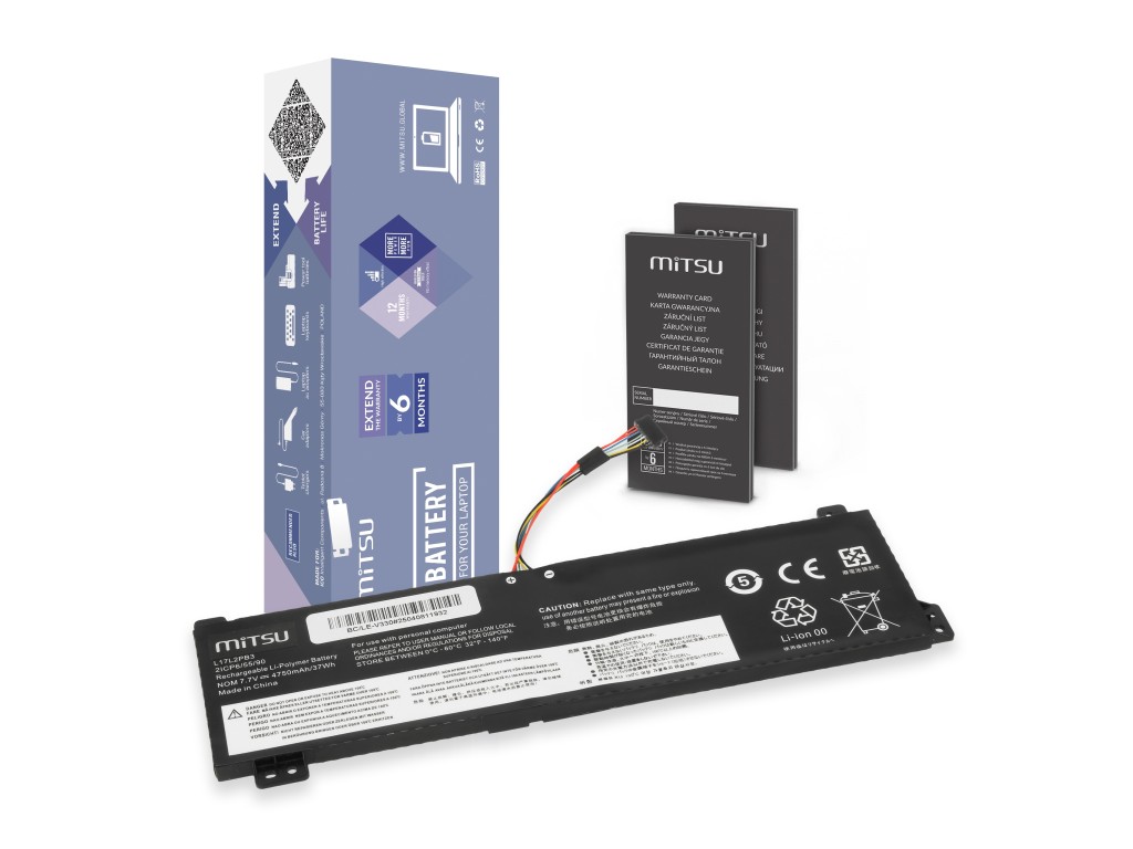 Bateria Mitsu do Lenovo V130-15IGM, V330-15IKB