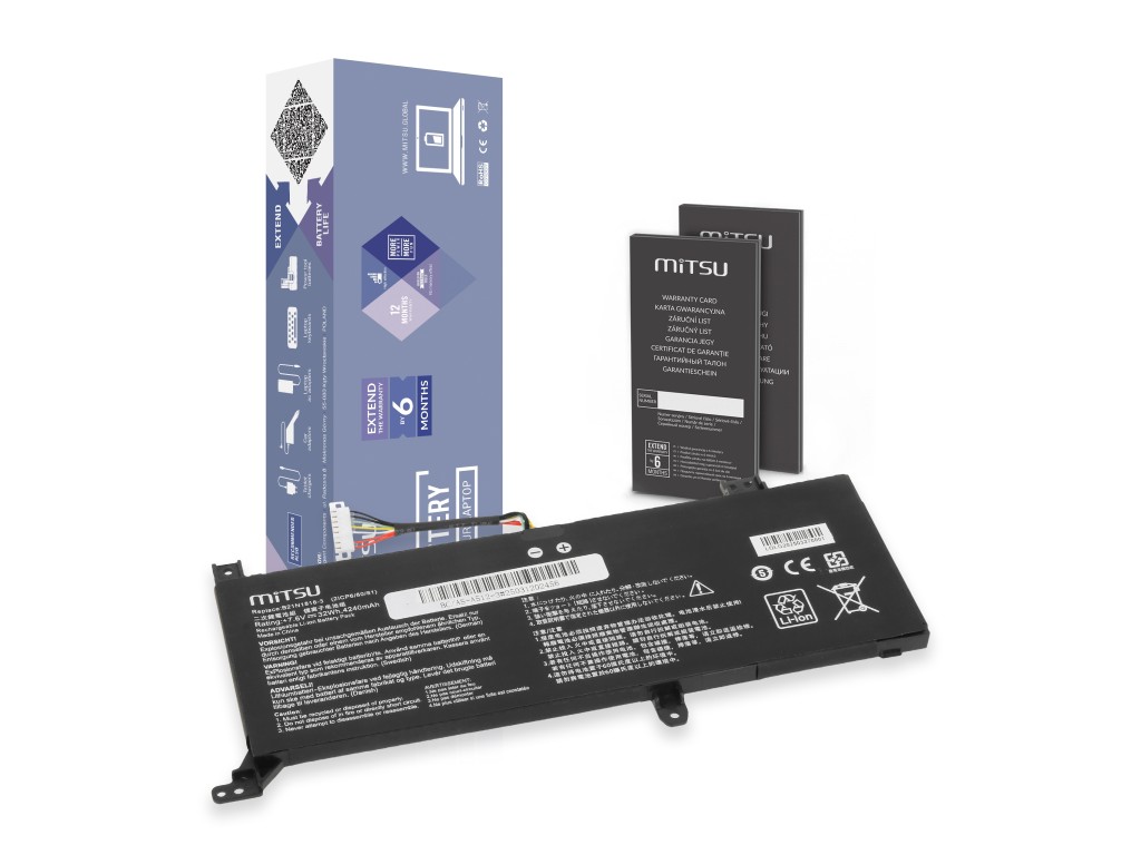 Bateria Mitsu do Asus Vivobook 14 A416J, 15 D515D