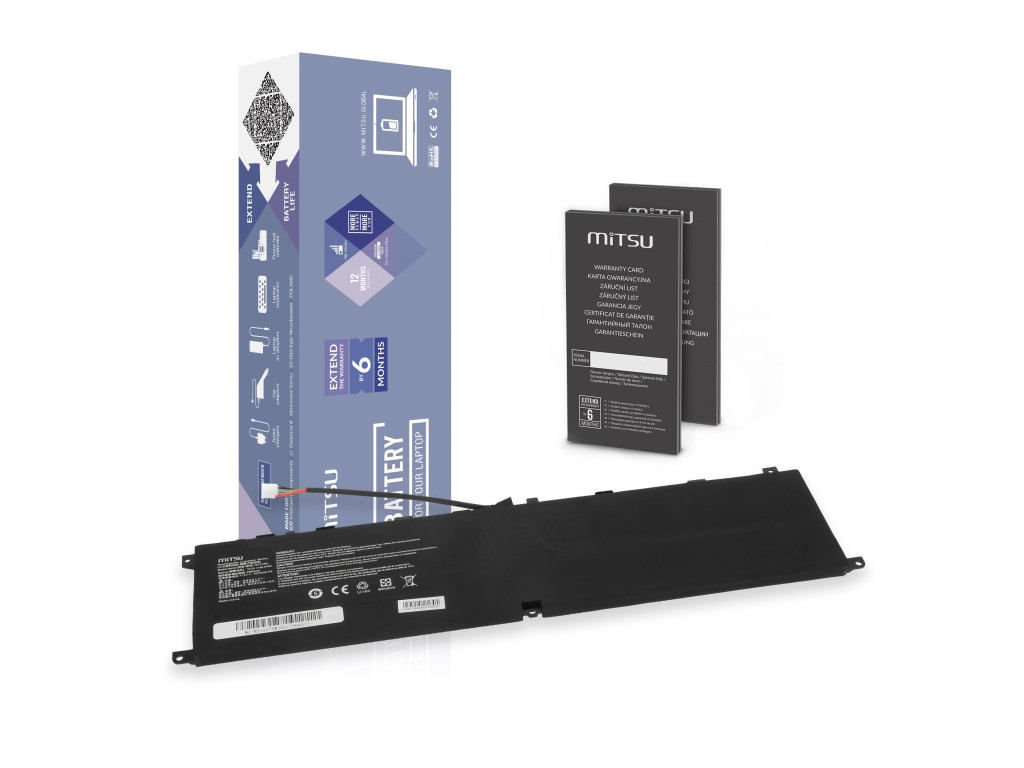 Bateria Mitsu do MSI GS65 GS75 Stealth, P65 P 75 Creator