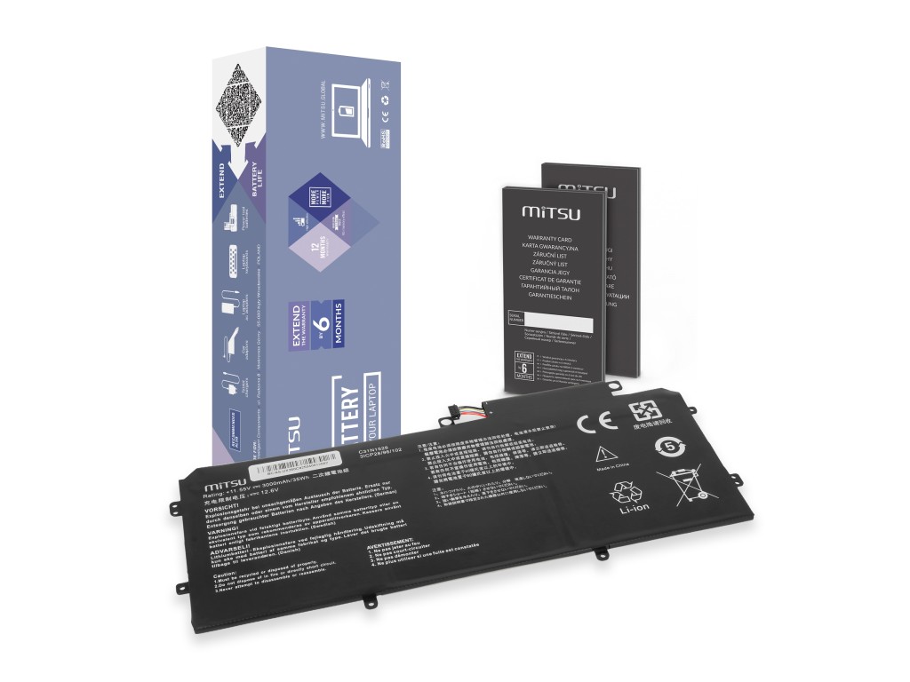 Bateria Mitsu do Asus ZenBook UX360C, UX360CA