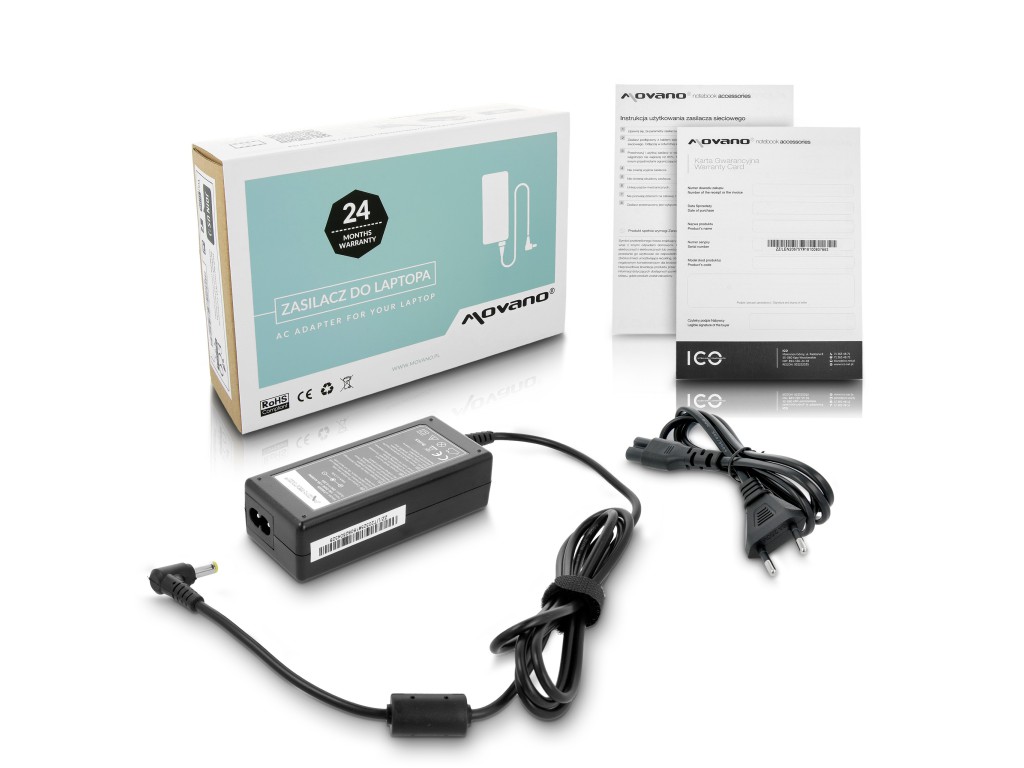 ładowarka / zasilacz  movano 20v 3.25a (5.5x2.5) - fujitsu, maxdata, itd