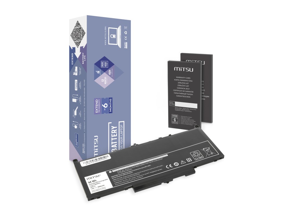 Bateria Mitsu do Dell Latitude E7270, E7470 (5800mAh)
