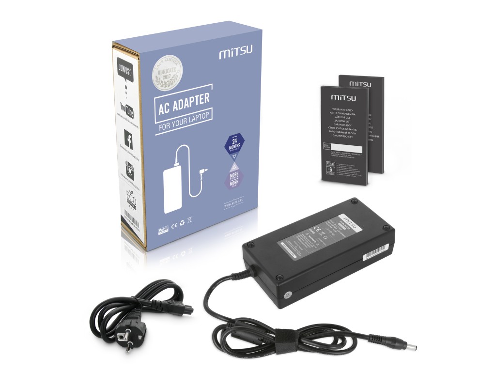 Zasilacz Mitsu 19v 7.9a (5.5x2.5) 150W do Asus, MSI, Acer, itd