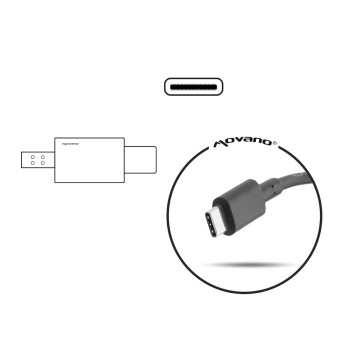 Zasilacz Movano 65W USB type C USB-C (black)