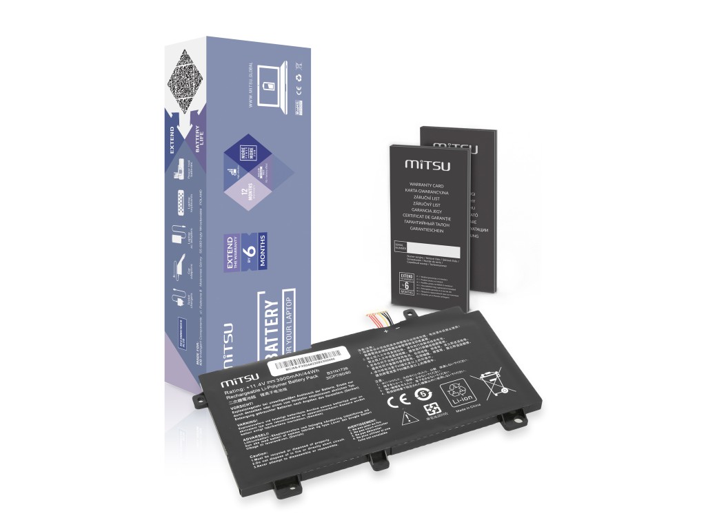 Bateria Mitsu do Asus TUF Gaming FX504, FX505, FX80G