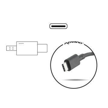 Zasilacz Movano 65W USB type C USB-C (black)