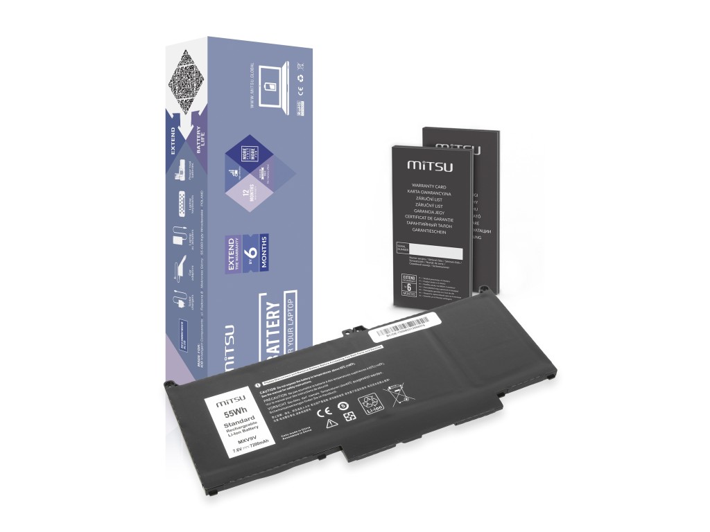 Bateria Mitsu do Dell Latitude 5300, 5310, 7300