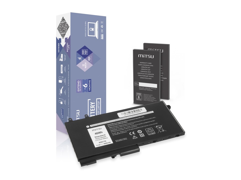 Bateria Mitsu do Dell Latitude 5400, 5410, 5500, 5510