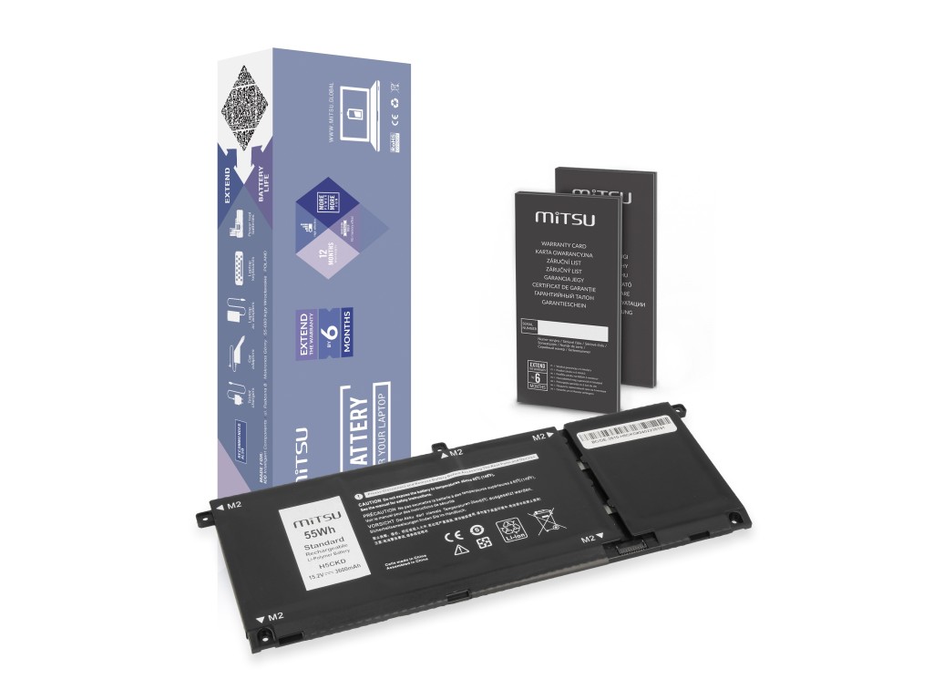 Bateria Mitsu do Dell Latitude 15 (3510), Inspiron 13 (7306) - 15.2V