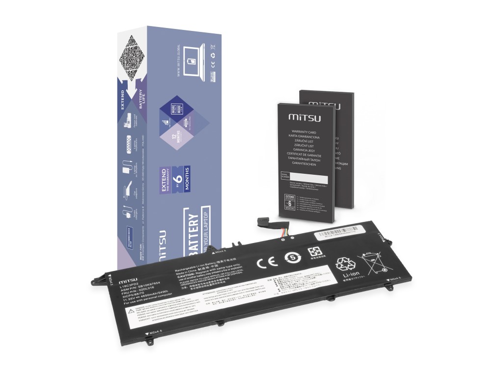 Bateria Mitsu do Lenovo ThinkPad T490s, T495s, T14s