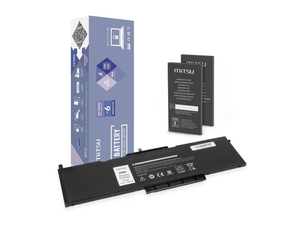 Bateria Mitsu do Dell Latitude 15 (5580), Precision 3520, 3530