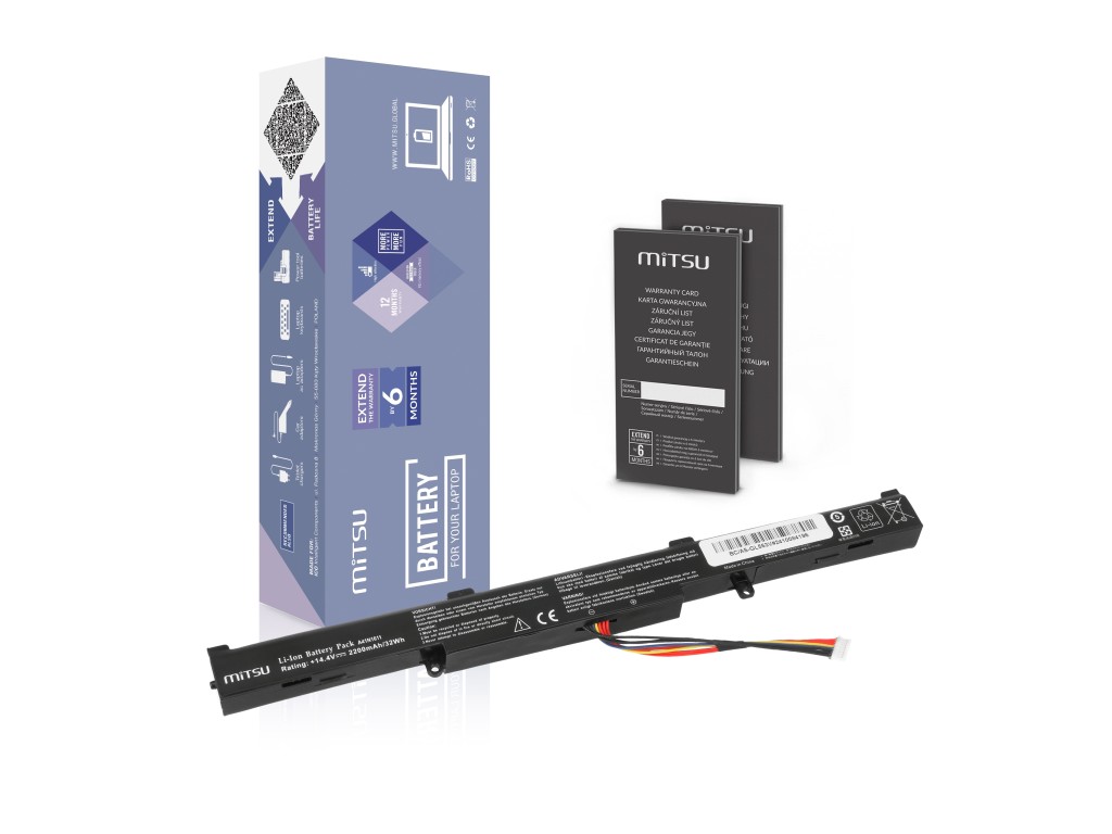 Bateria Mitsu do Asus ROG Strix GL553V, GL742V, GL752V