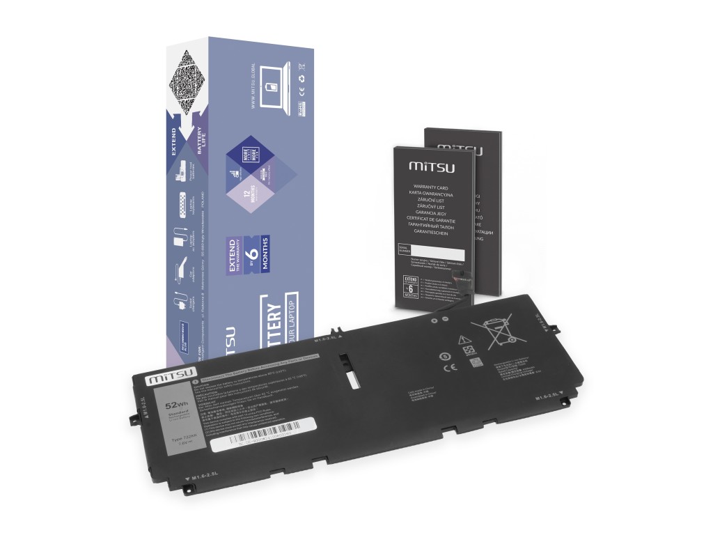 Bateria Mitsu do Dell XPS 13 9300, 9310, 9380