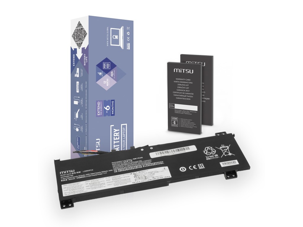Bateria Mitsu do Lenovo IdeaPad Gaming 3 15ACH6, 15IHU6