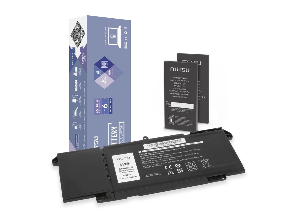 Bateria Mitsu do Dell Latitude 5320, 7320, 7520 - 11.4V